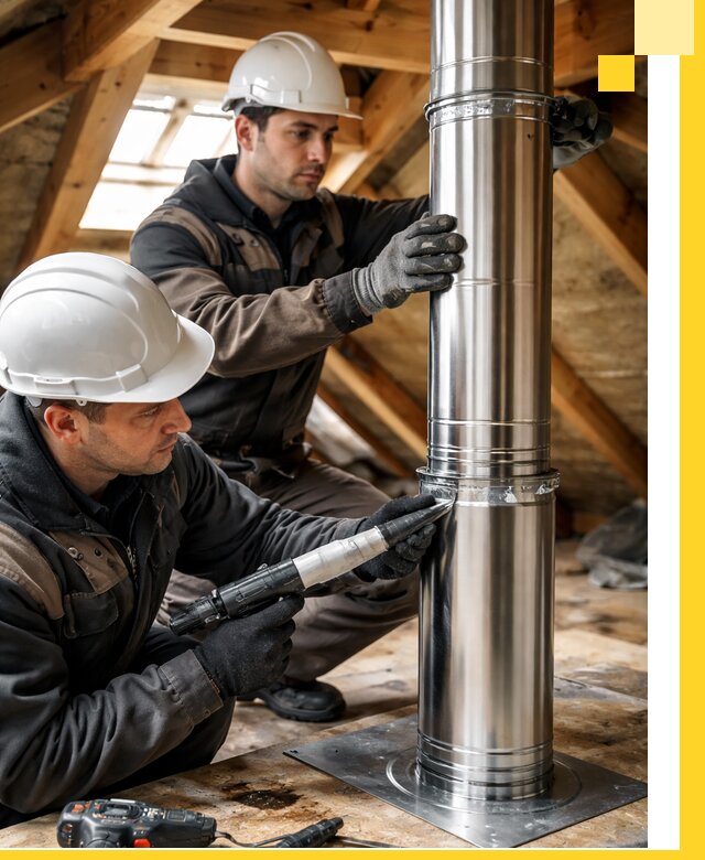 Монтаж дымоходов для каминов в Чапаевске с гарантией качества