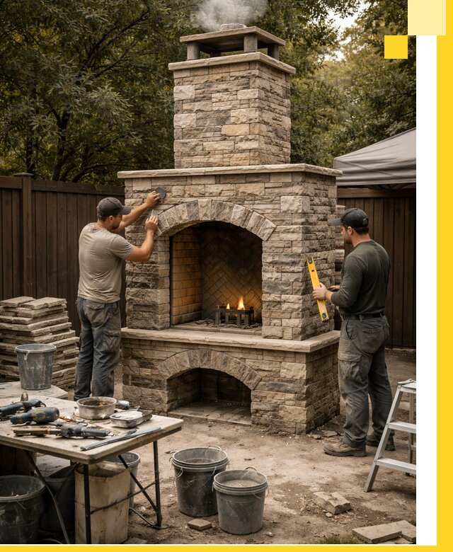 Проектирование и установка уличных каминов в Чапаевске