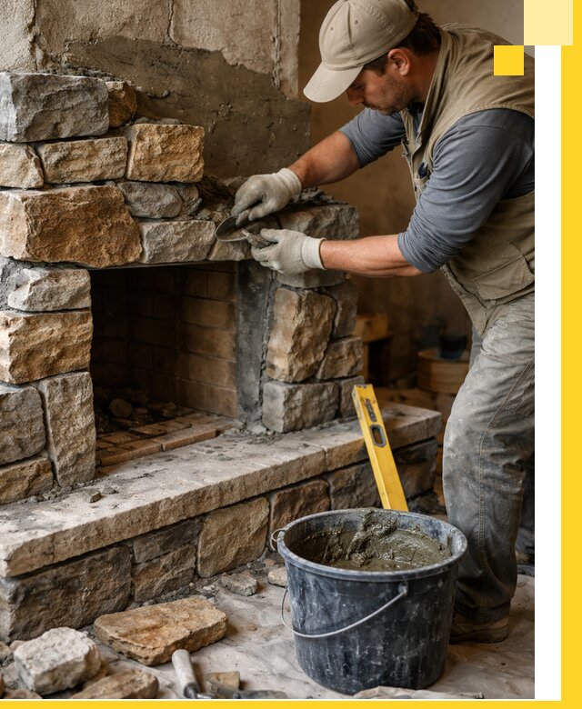 Изготовление и установка каменных каминов под ключ в Чапаевске