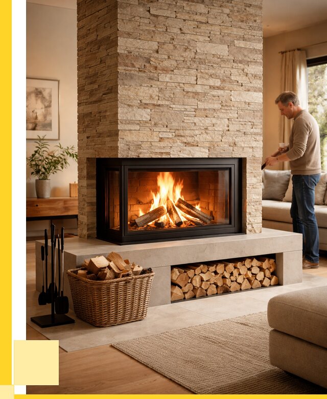 Дровяной камин под ключ в Чапаевске от 204300 р. | ЭриданЧпв