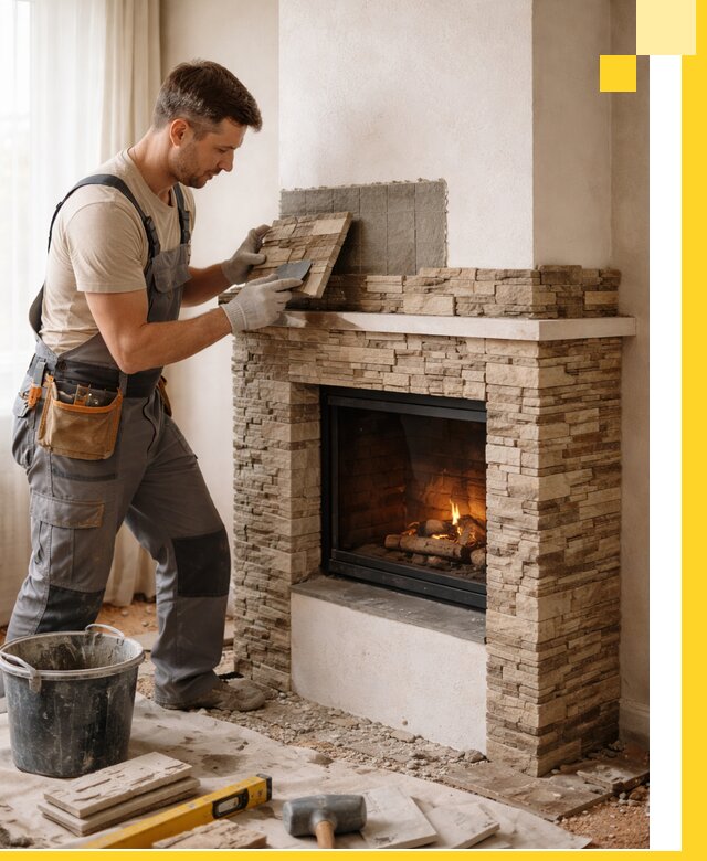 Изготовление и монтаж каминов для дома под ключ в Чапаевске