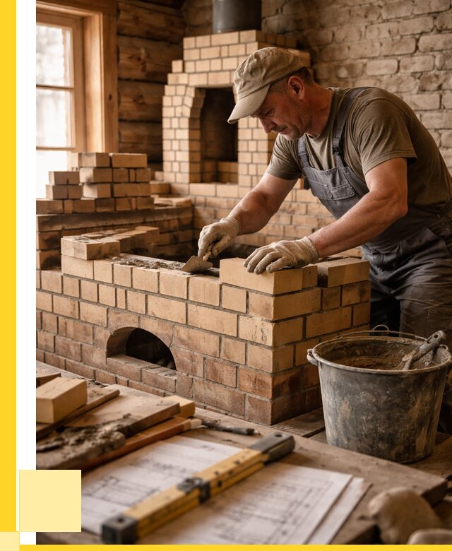 Кладка печей из кирпича в Чапаевске цены от 30645 р. - ЭриданЧпв