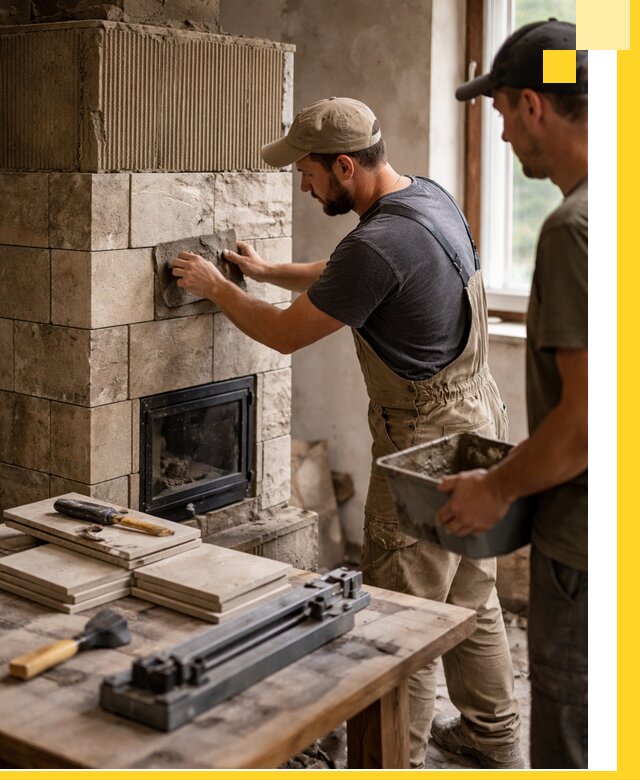 Профессиональная облицовка печей в Чапаевске: керамика и камень