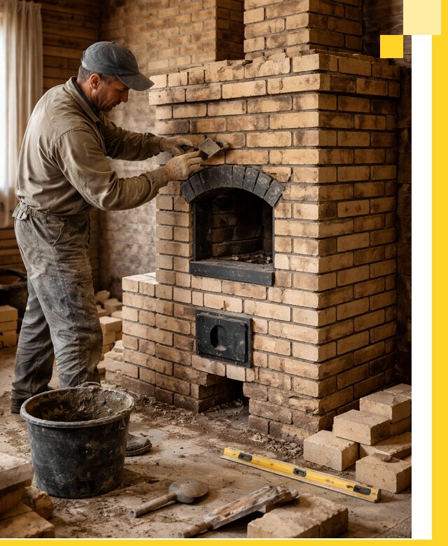 Кирпичные печи под ключ в Чапаевске: проектирование и кладка