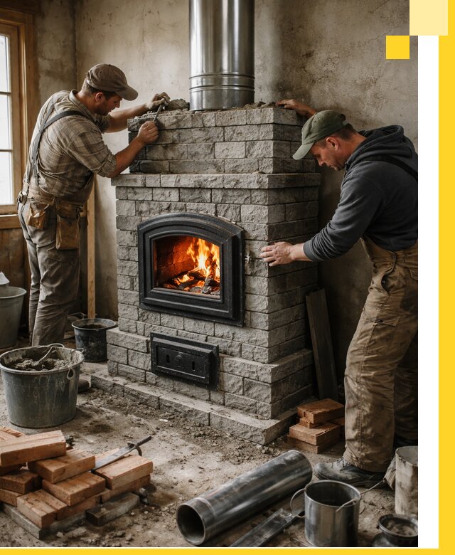 Производство, поставка и монтаж дровяных печей в Чапаевске