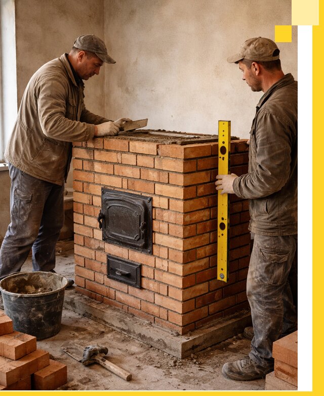 Отопительные печи под ключ в Чапаевске, установка и сборка