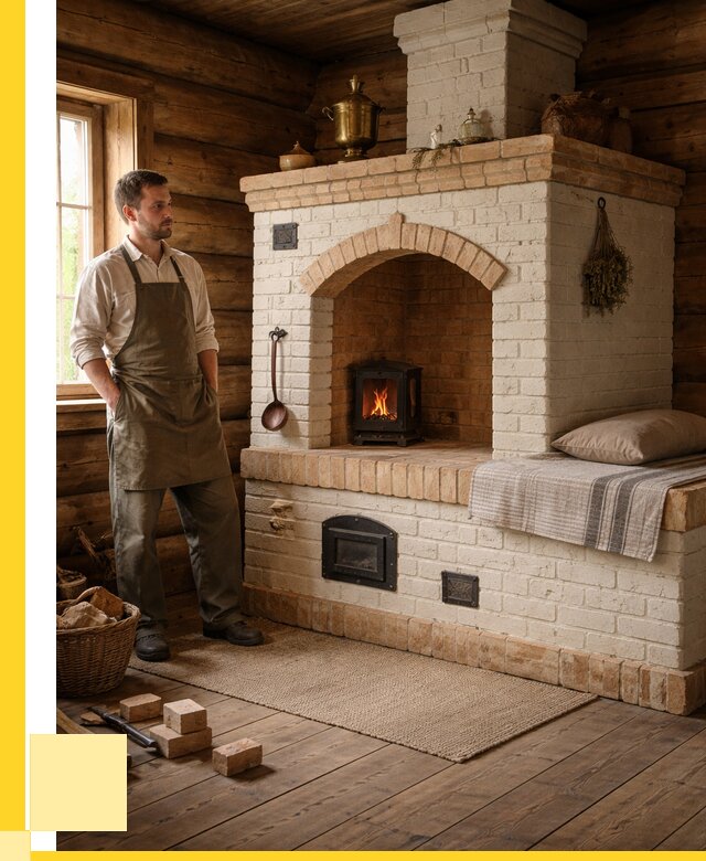 Русские печи с лежанкой под ключ в Чапаевске от 153225 р. ЭриданЧпв