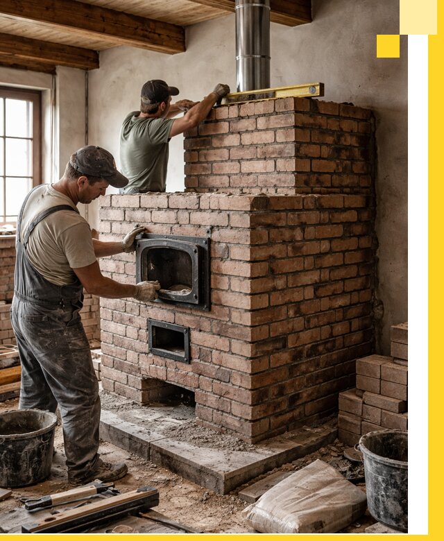 Печи для загородного дома под ключ в Чапаевске — монтаж и сервис