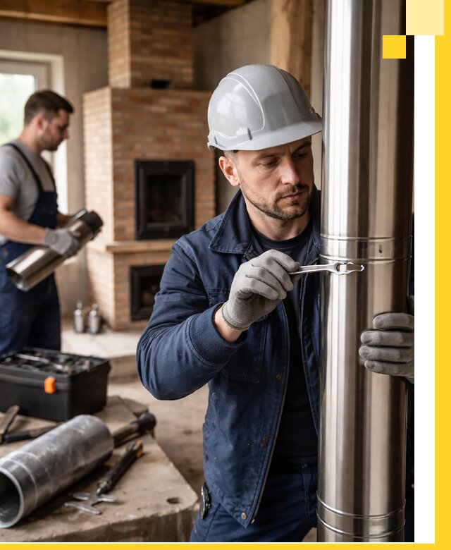 Профессиональный монтаж дымоходов для печей в Чапаевске