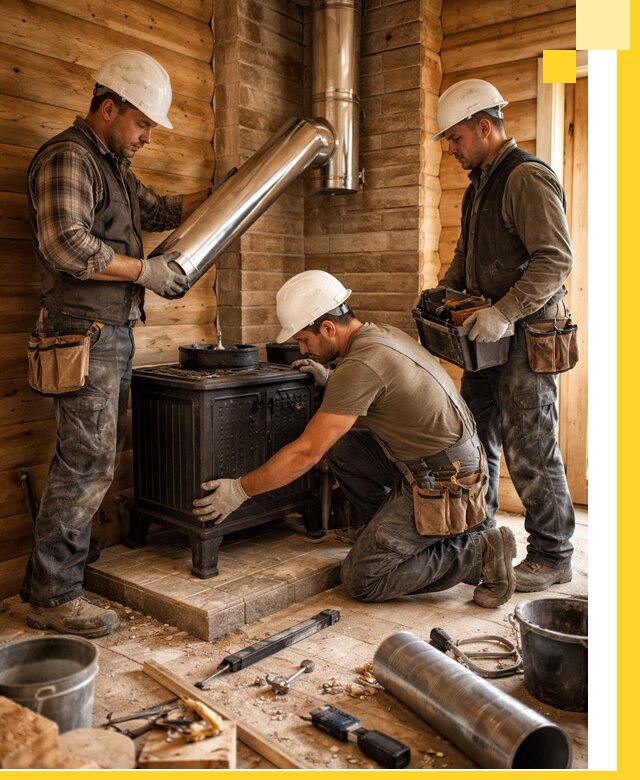Профессиональный монтаж банных печей и дымоходов в Чапаевске