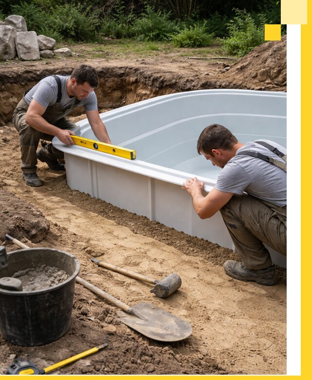 Производство и установка пластиковых бассейнов в Чапаевске под ключ