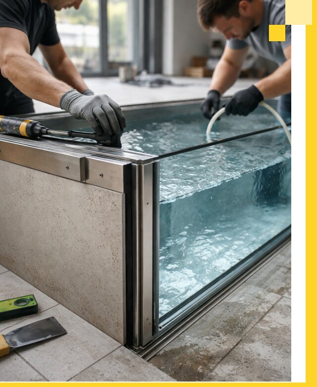 Проектирование и монтаж стеклянных бассейнов в Чапаевске