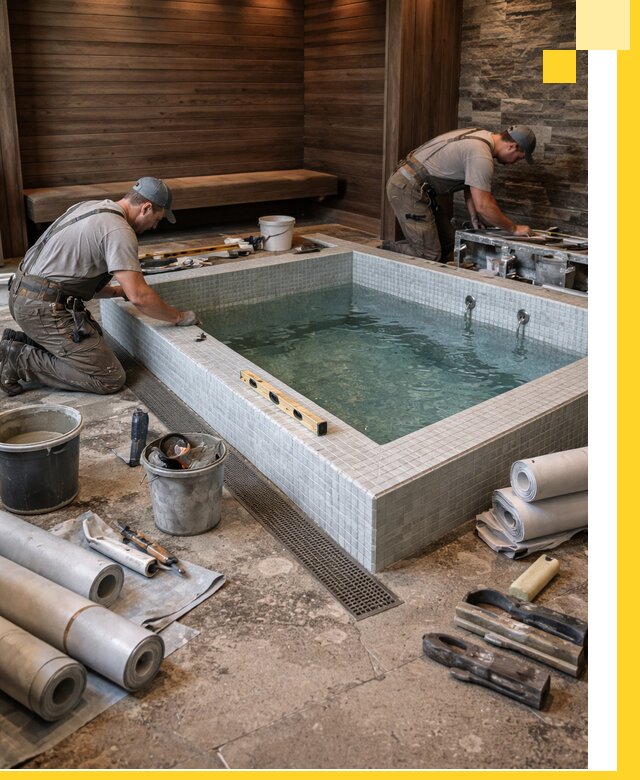 Установка и строительство бассейнов для сауны в Чапаевске