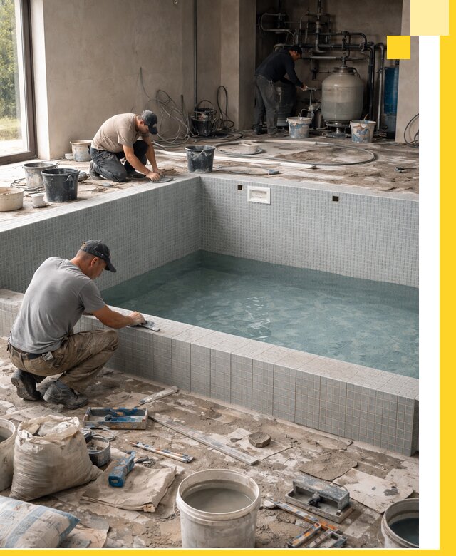 Строительство и монтаж бассейнов в помещении в Чапаевске