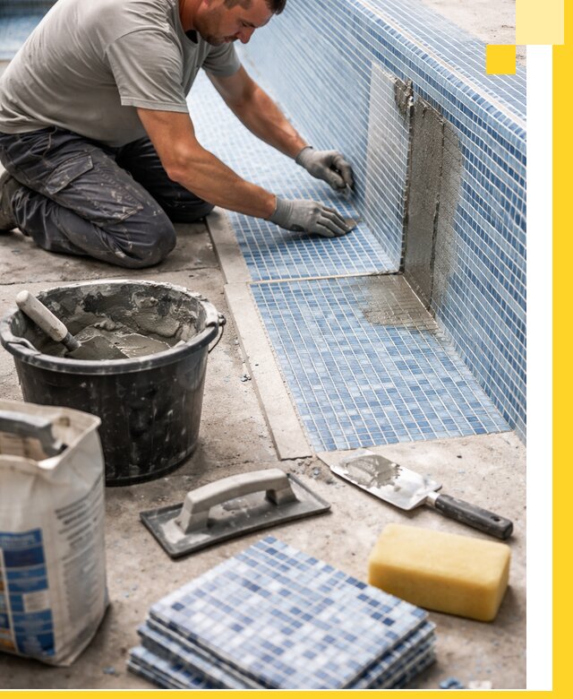 Укладка и ремонт мозаики для бассейнов под ключ в Чапаевске