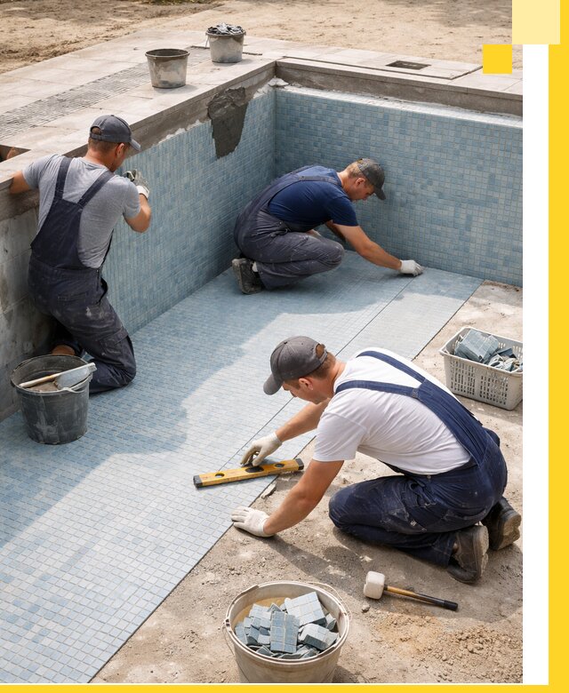 Укладка и установка плитки для бассейнов под ключ в Чапаевске