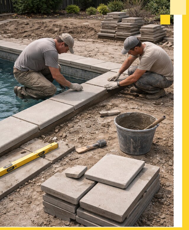 Установка и изготовление копингового камня для бассейнов в Чапаевске
