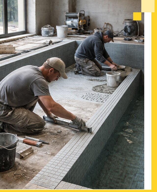 Строительство бассейна в частном доме в Чапаевске под ключ