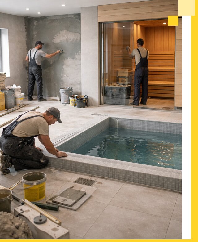 Проектирование и строительство сауны с бассейном в Чапаевске