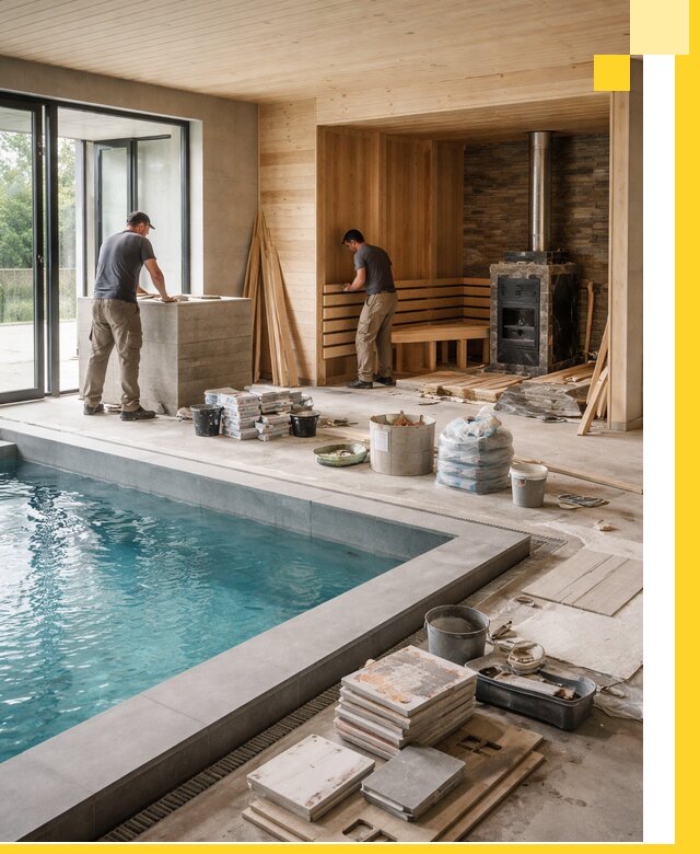 Проектирование и строительство бань с бассейном в Чапаевске