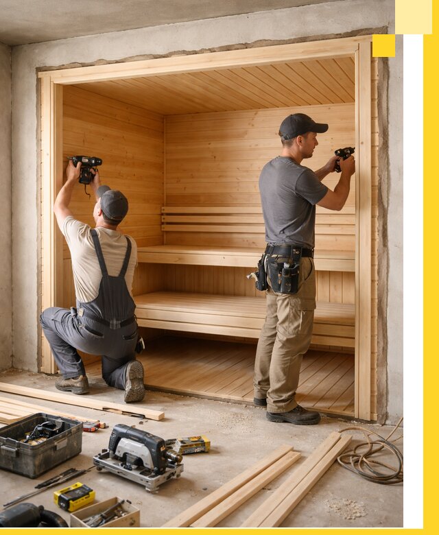 Монтаж саун под ключ в Чапаевске — проектирование и установка