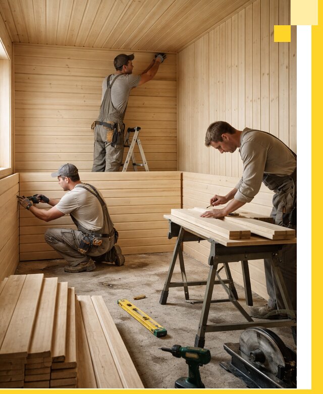 Обшивка саун в Чапаевске из натуральной древесины под ключ