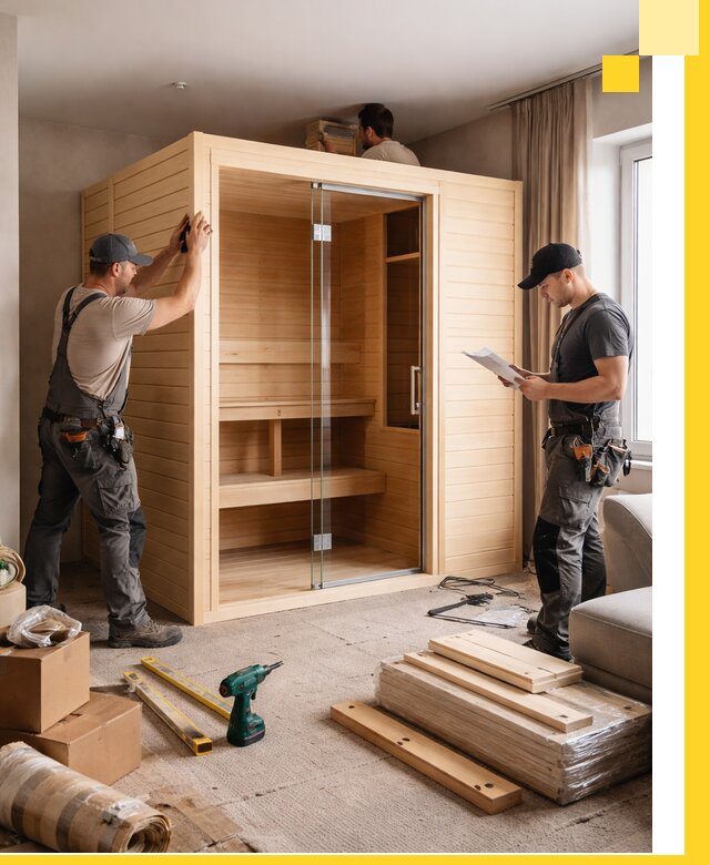 Установка и благоустройство саун в квартире в Чапаевске