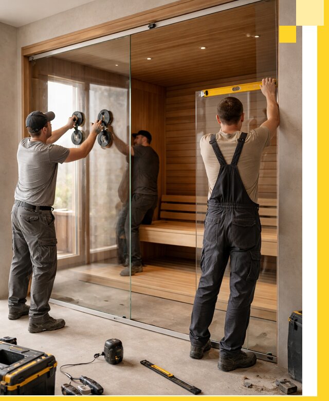 Производство и монтаж стеклянных саун под ключ в Чапаевске