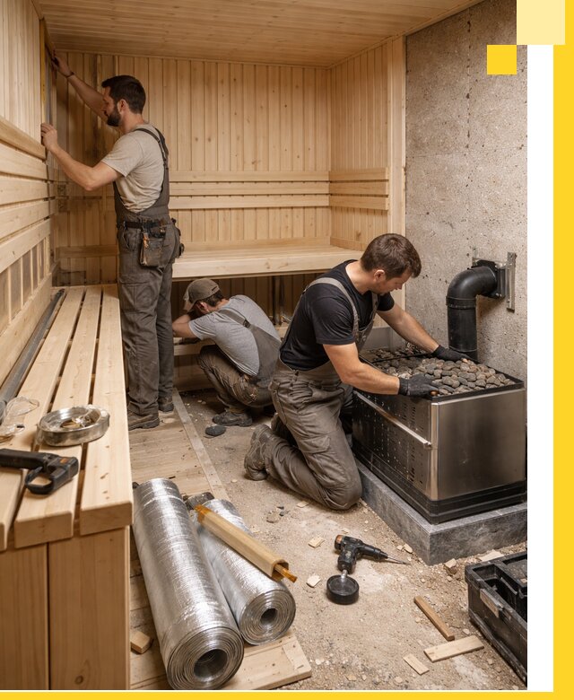 Индивидуальные сауны на заказ в Чапаевске под ключ, проект и монтаж