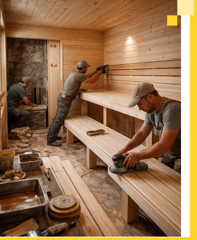 Профессиональная отделка бань в Чапаевске под ключ, с гарантией