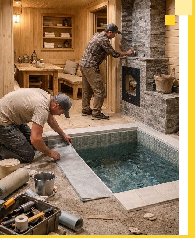 Строительство бань с комнатой отдыха под ключ в Чапаевске