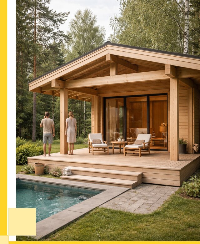 Бани с террасой под ключ в Чапаевске от 612900 р. | ЭриданЧпв