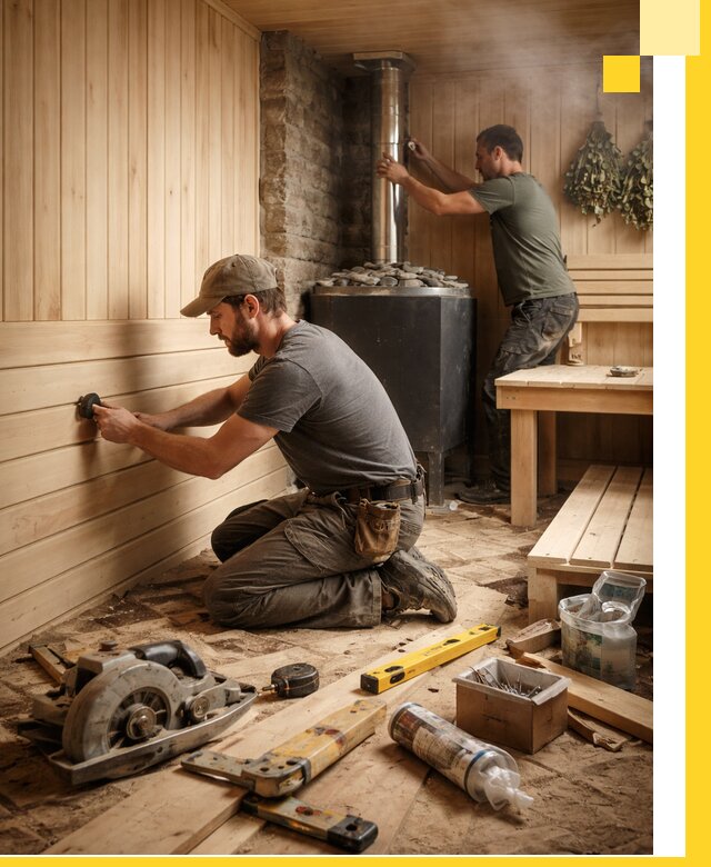 Полное строительство и оснащение парных под ключ в Чапаевске