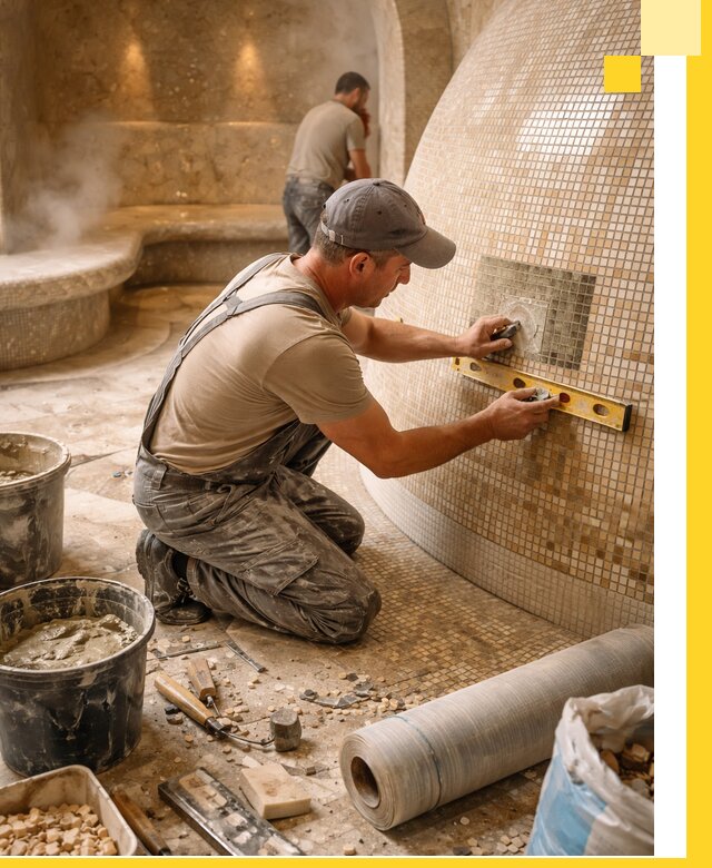 Хамам под ключ в Чапаевске: проектирование, строительство, отделка