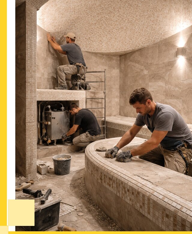 Монтаж хамамов под ключ в Чапаевске от 255375 р. ЭриданЧпв