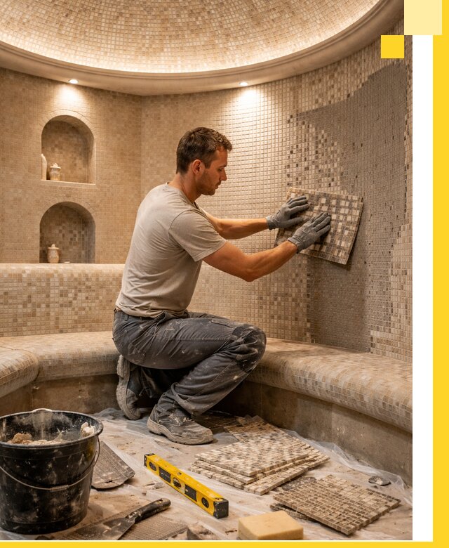 Устройство и монтаж домашнего хамама под ключ в Чапаевске