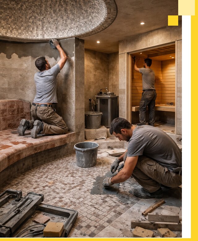 Проект и строительство хамама бани и сауны под ключ в Чапаевске