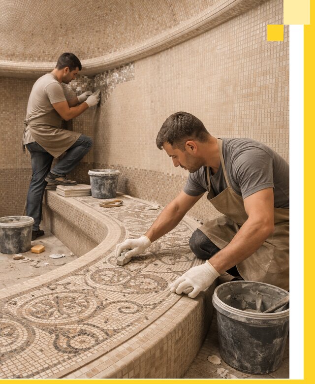 Плитка для хамама в Чапаевске, укладка, подбор и поставка